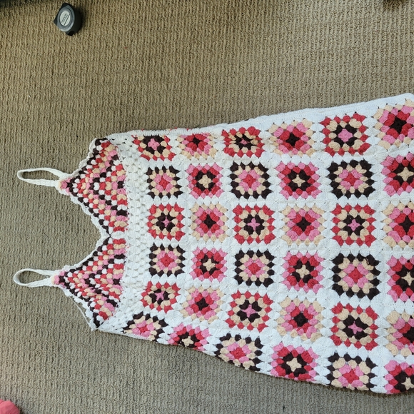 Handmade Crochet Dress - Pink and Black - Picture 10 of 13